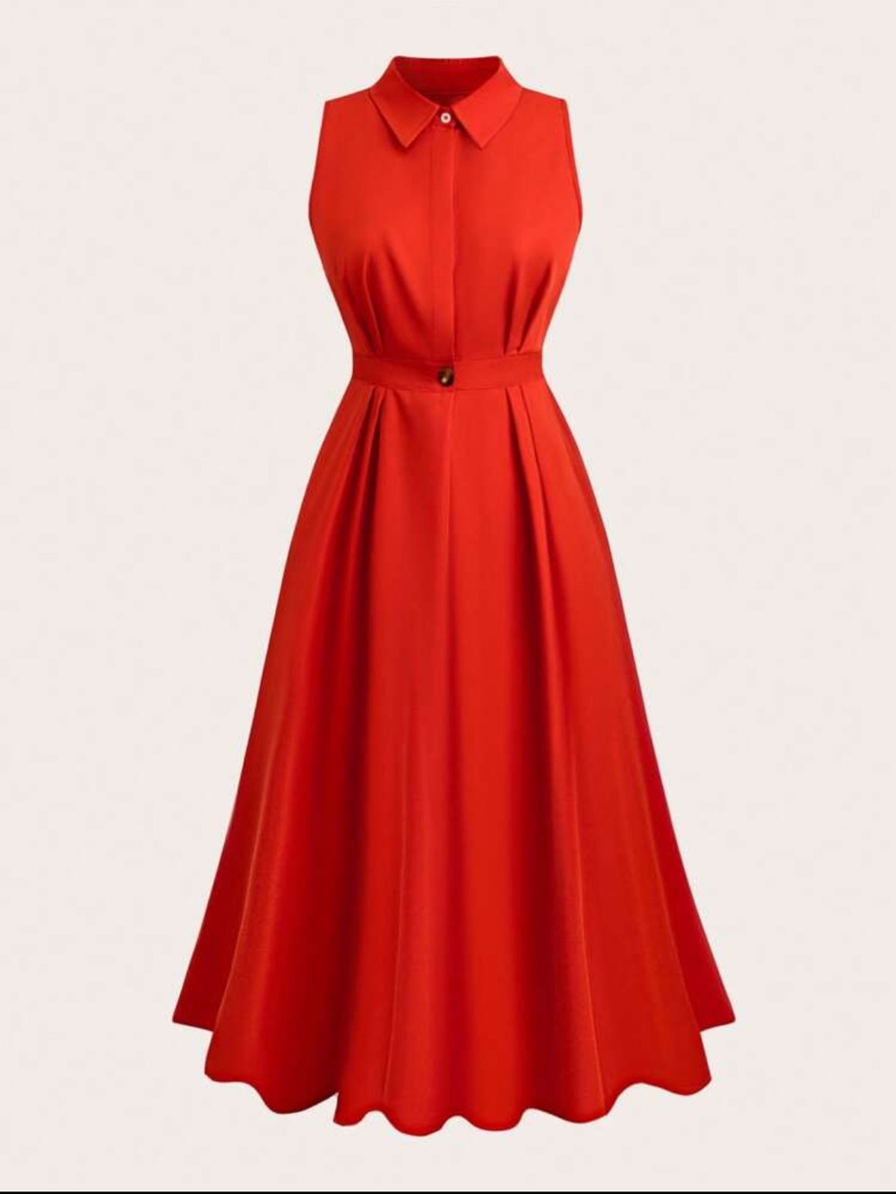 NWOT: Classic Sleeveless Red Fit-and-Flare Dress